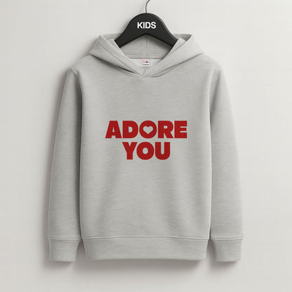 Adore You Grey Kids Hoodie