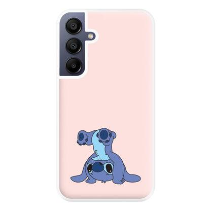 Cute Blue Alien Handstand Galaxy A16 Case