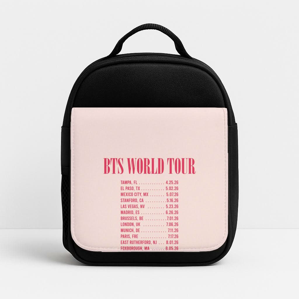 K-Pop Band World Tour List 2026 Insulated Lunch Bag