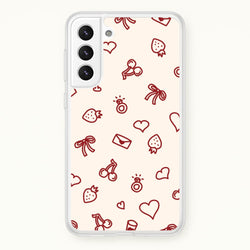 Valentines Doodles Galaxy S22 Plus Case