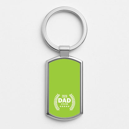 2026 Dad Rating Silver Metal Keyring