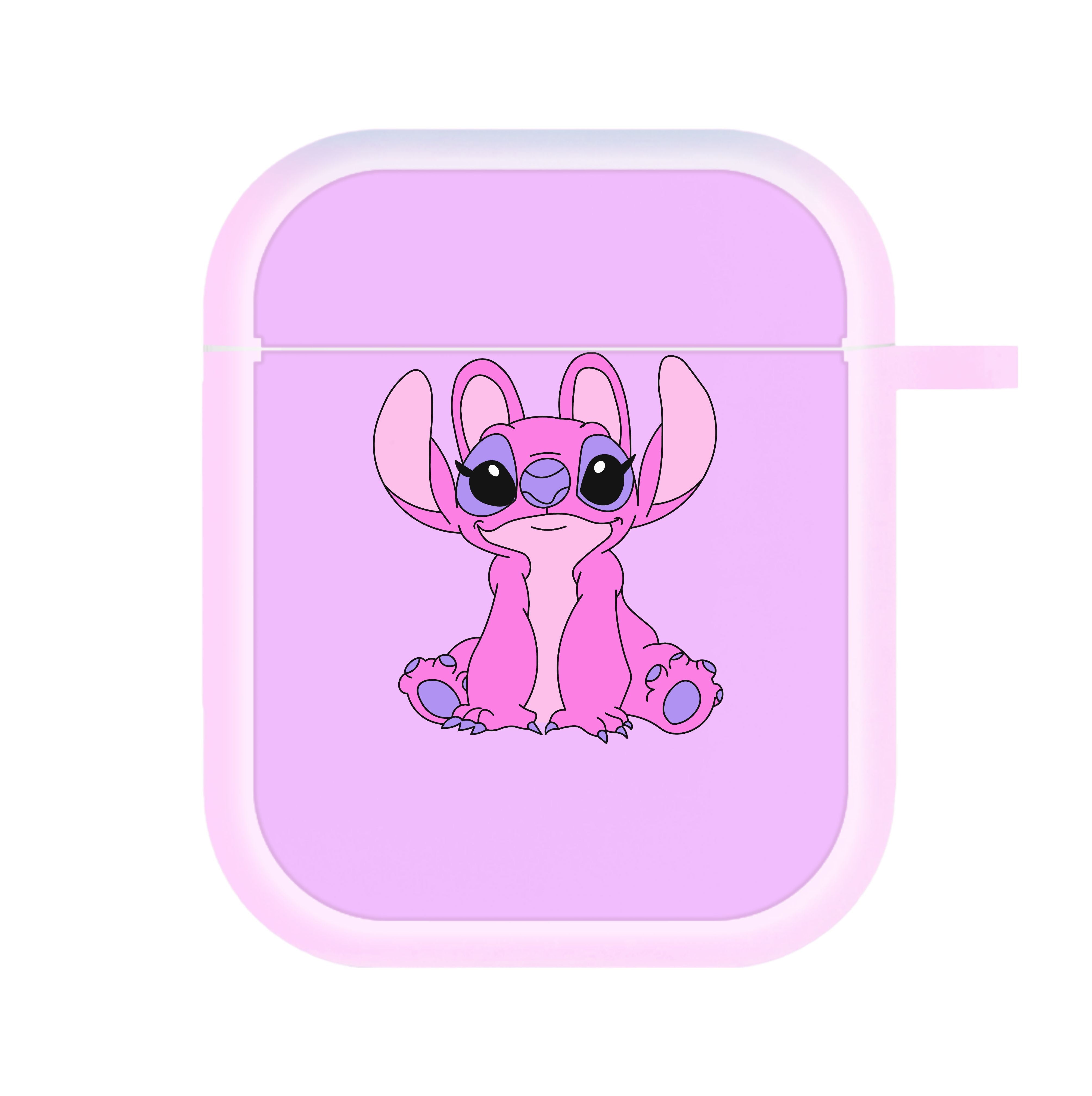 Sitting Down - Pink Alien AirPods Case