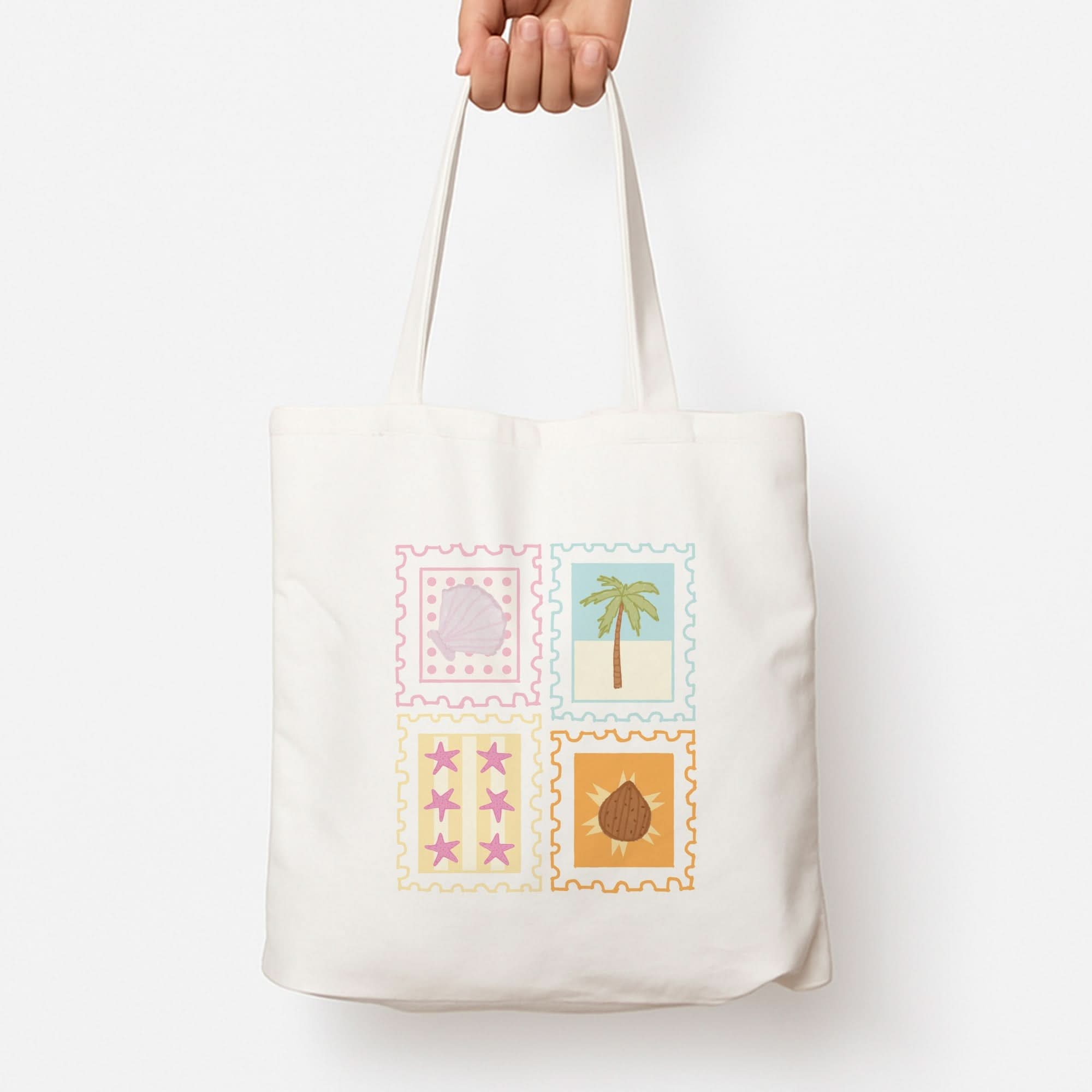 Tropical Stamps Tote Bag