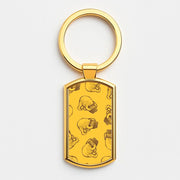 Winnie Honey Pot Pattern Luxury Keyring 3
