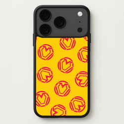 Metal Heart Pattern iPhone 17 Pro Case