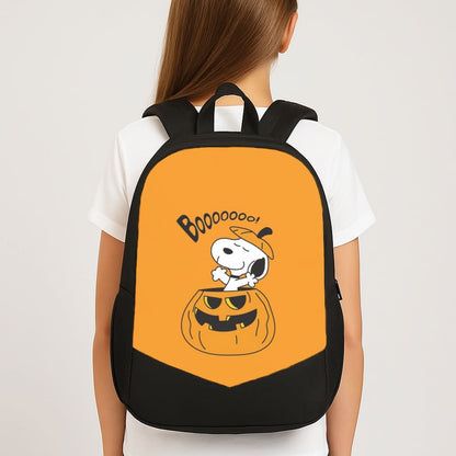 Cartoon Beagle Pumpkin School Bag