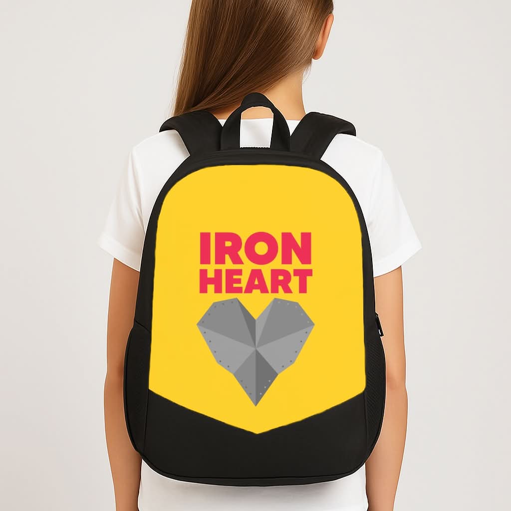 Metal Heart School Bag