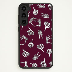 Skeleton Hands Pattern Galaxy S23 Case
