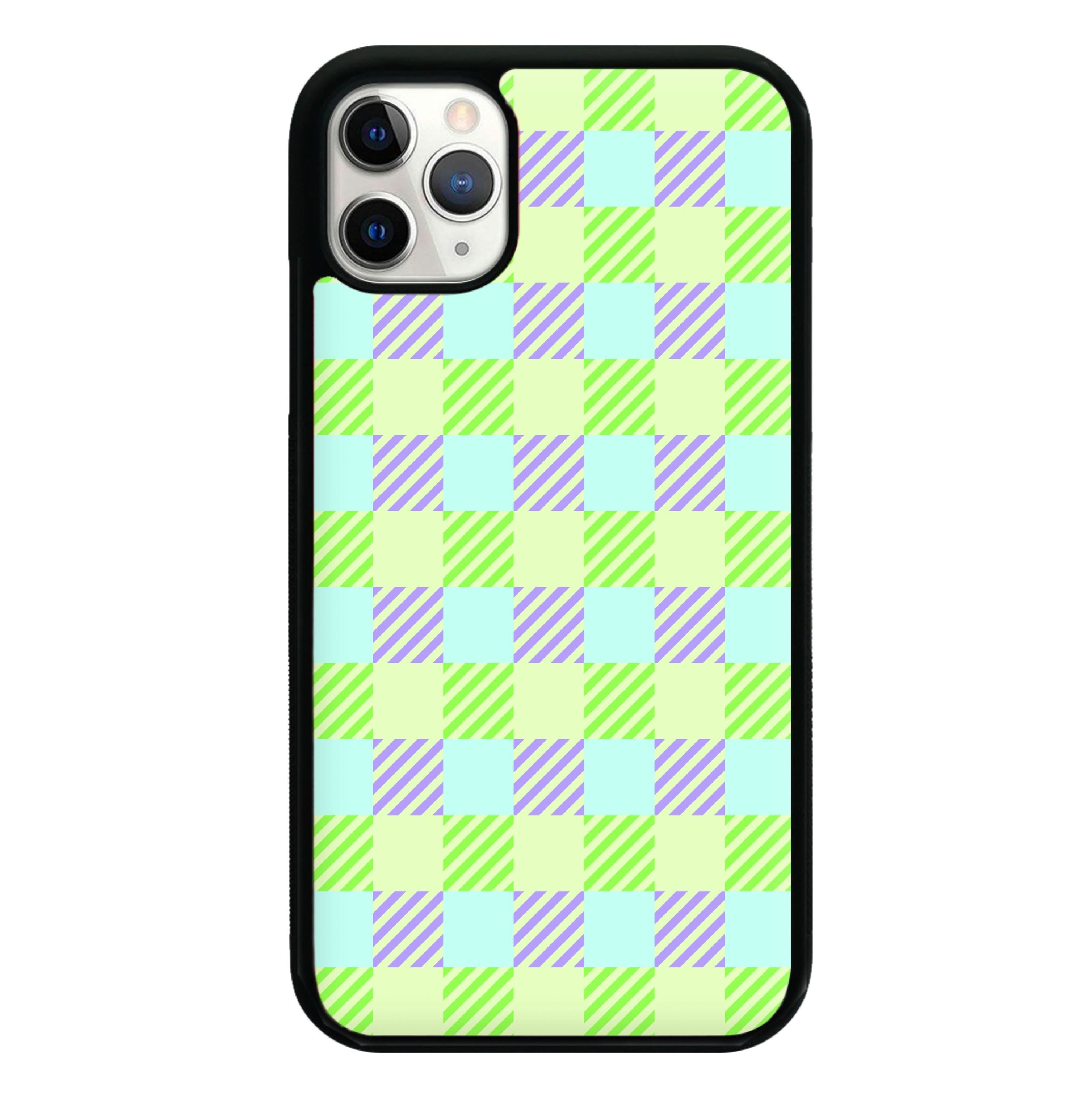 Green And Purple Checkered Phone Case