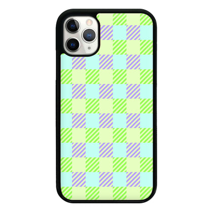 Green And Purple Checkered Phone Case