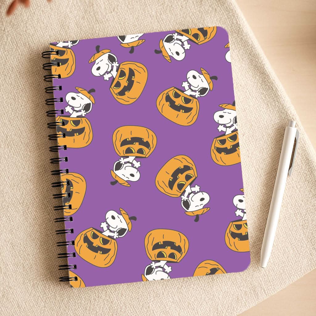 Cartoon Beagle Pumpkin Pattern Notepad