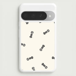 Race Cars Pattern Off White Google Pixel 10 Pro XL Case