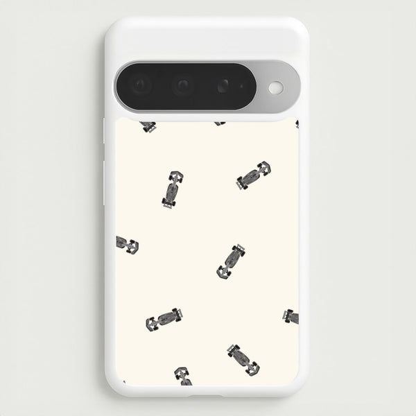 Race Cars Pattern Off White Google Pixel 10 Pro XL Case