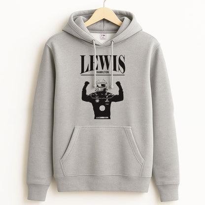 Lewis Red And Gold Unisex Grey Hoodie