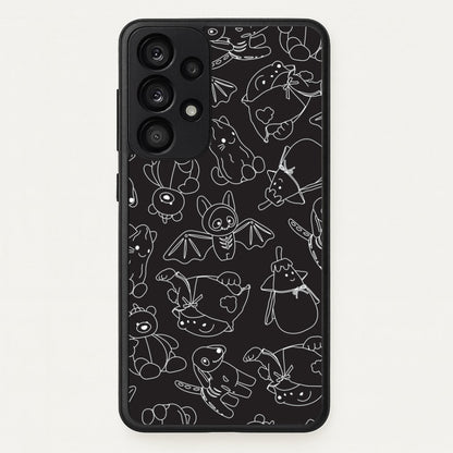 Halloween Plushies Pattern II - Halloween Galaxy A33 Case