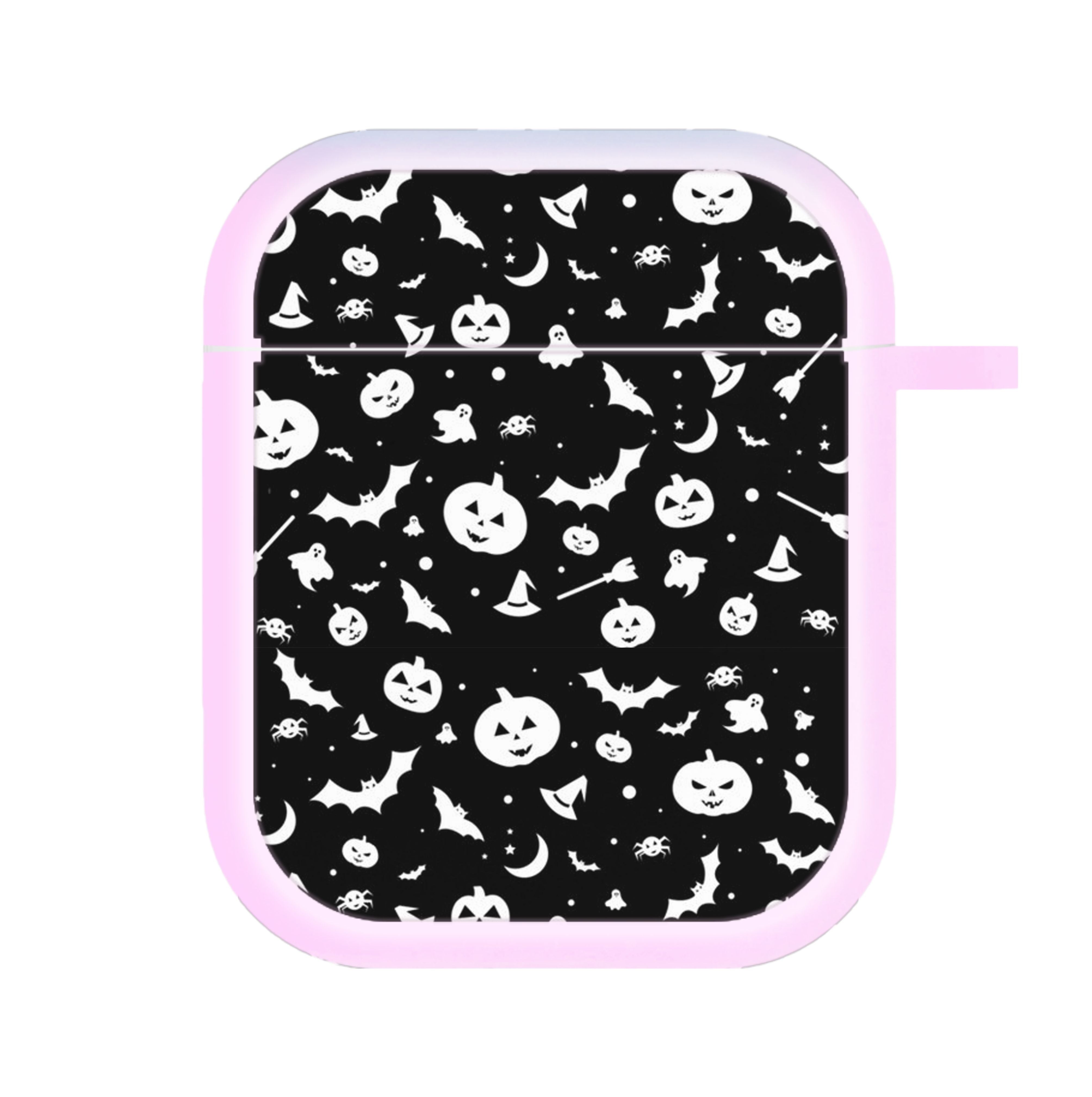 Black and White Halloween Pattern AirPods Case