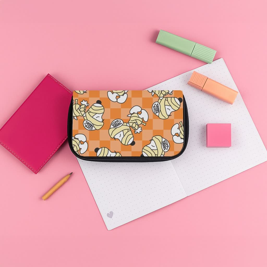 Mummy Cartoon Beagle Pattern Pencil Case
