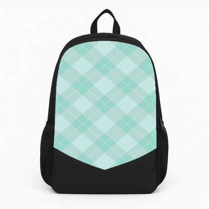 Light Cyan Tartan Christmas Pattern Backpack