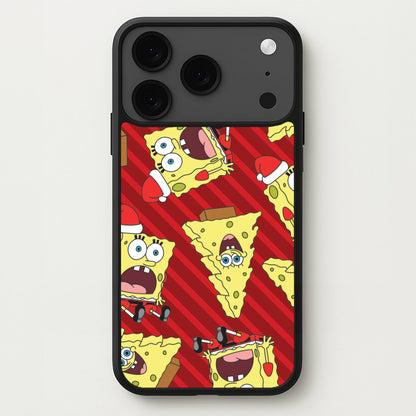 Christmas Cartoon Sponge Stripes Pattern iPhone 17 Pro Case