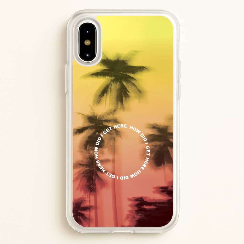 Palm Trees Circle iPhone X / XS Case