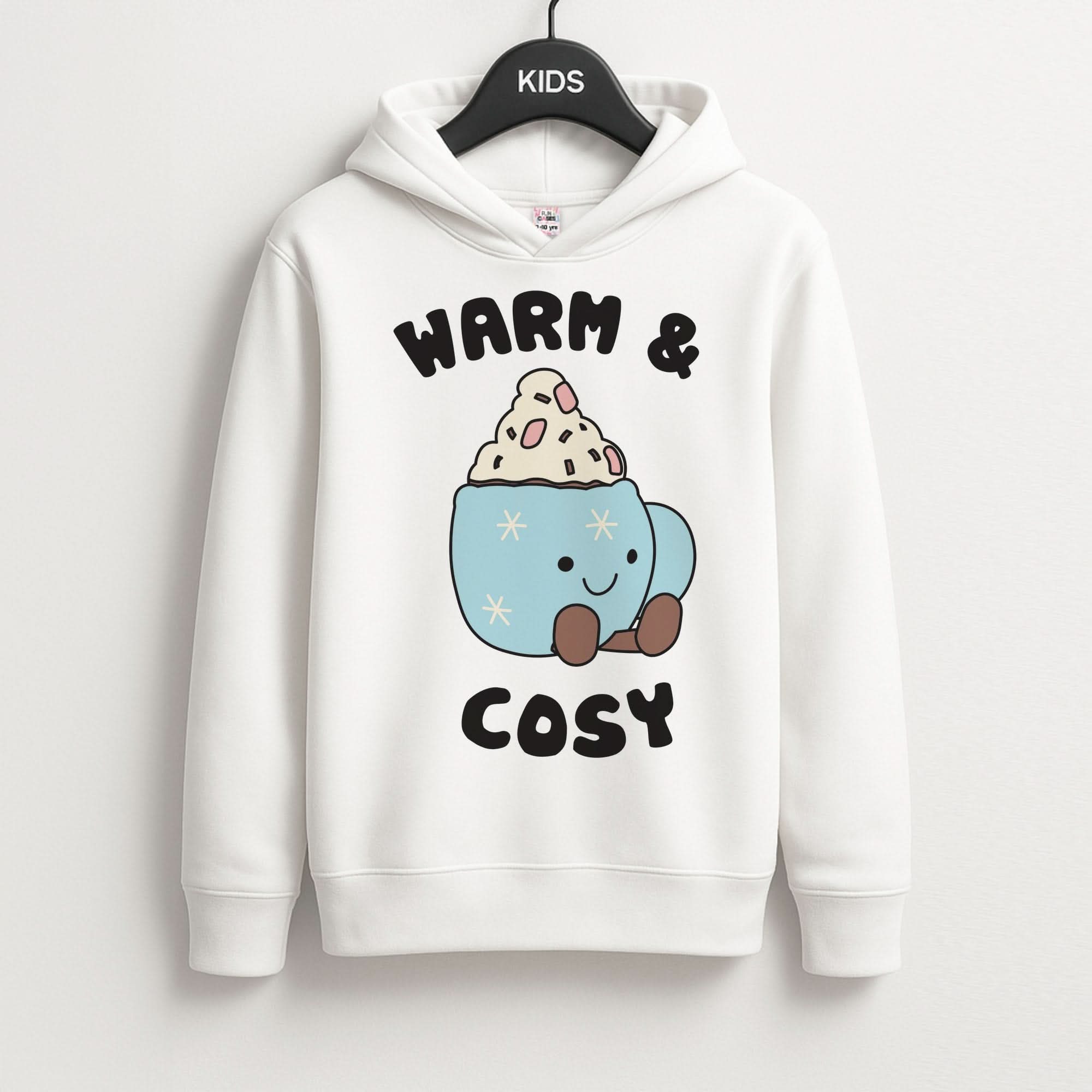 Hot Cocoa Plush Quote Kids Hoodie
