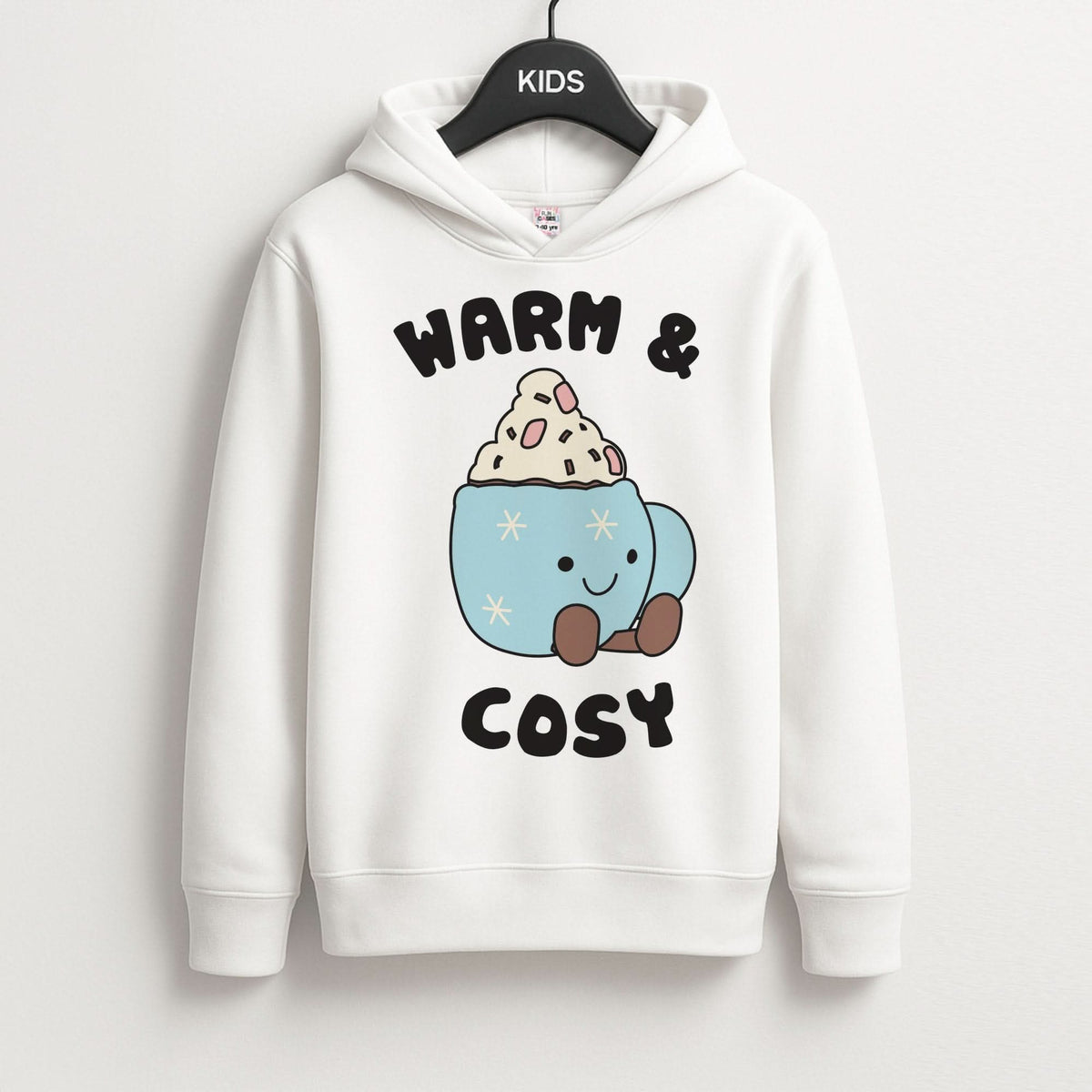Hot Cocoa Plush Quote Kids Hoodie