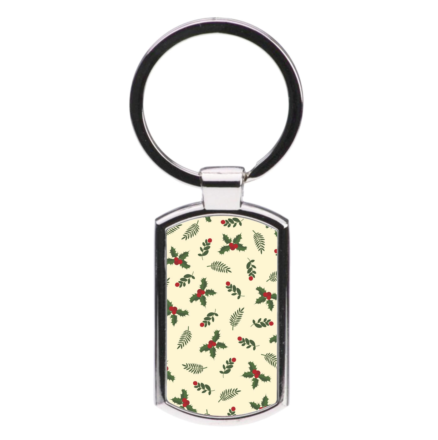 Holly Green Pattern Luxury Keyring