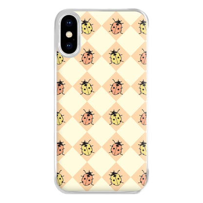 Argyle Ladybugs Pattern iPhone XS Max Case