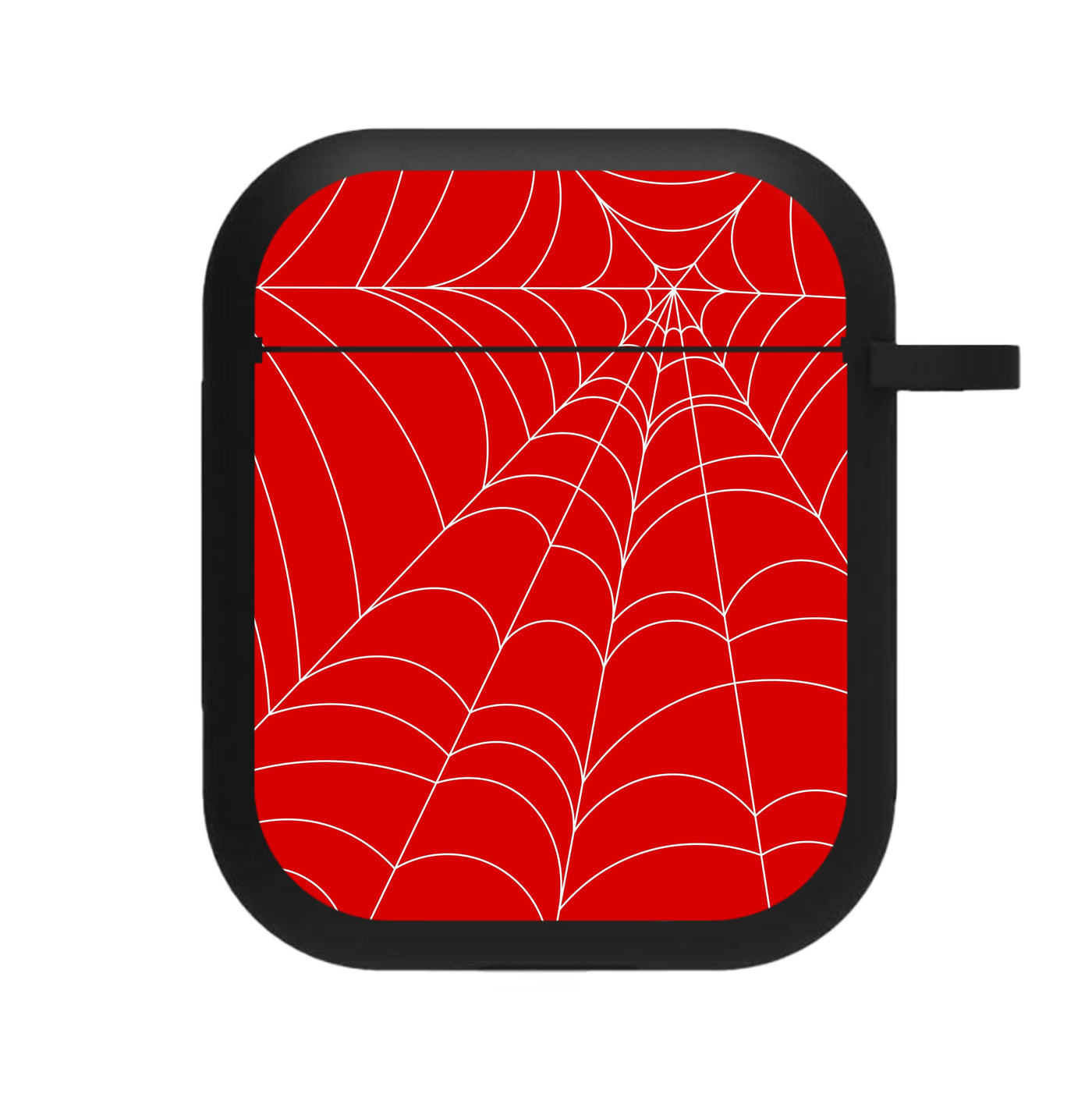 Red Cobwebs Pattern AirPods Case