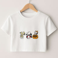 Cartoon Beagle Halloween Costumes Crop top