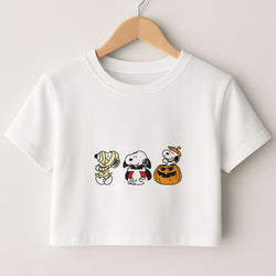 Cartoon Beagle Halloween Costumes Crop Top