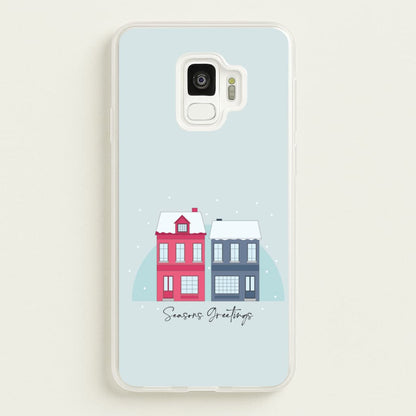 Seasons Greetings Winter Townhouses Galaxy S9 Case
