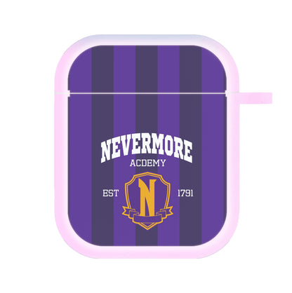 Addams Academy Purple AirPods Case