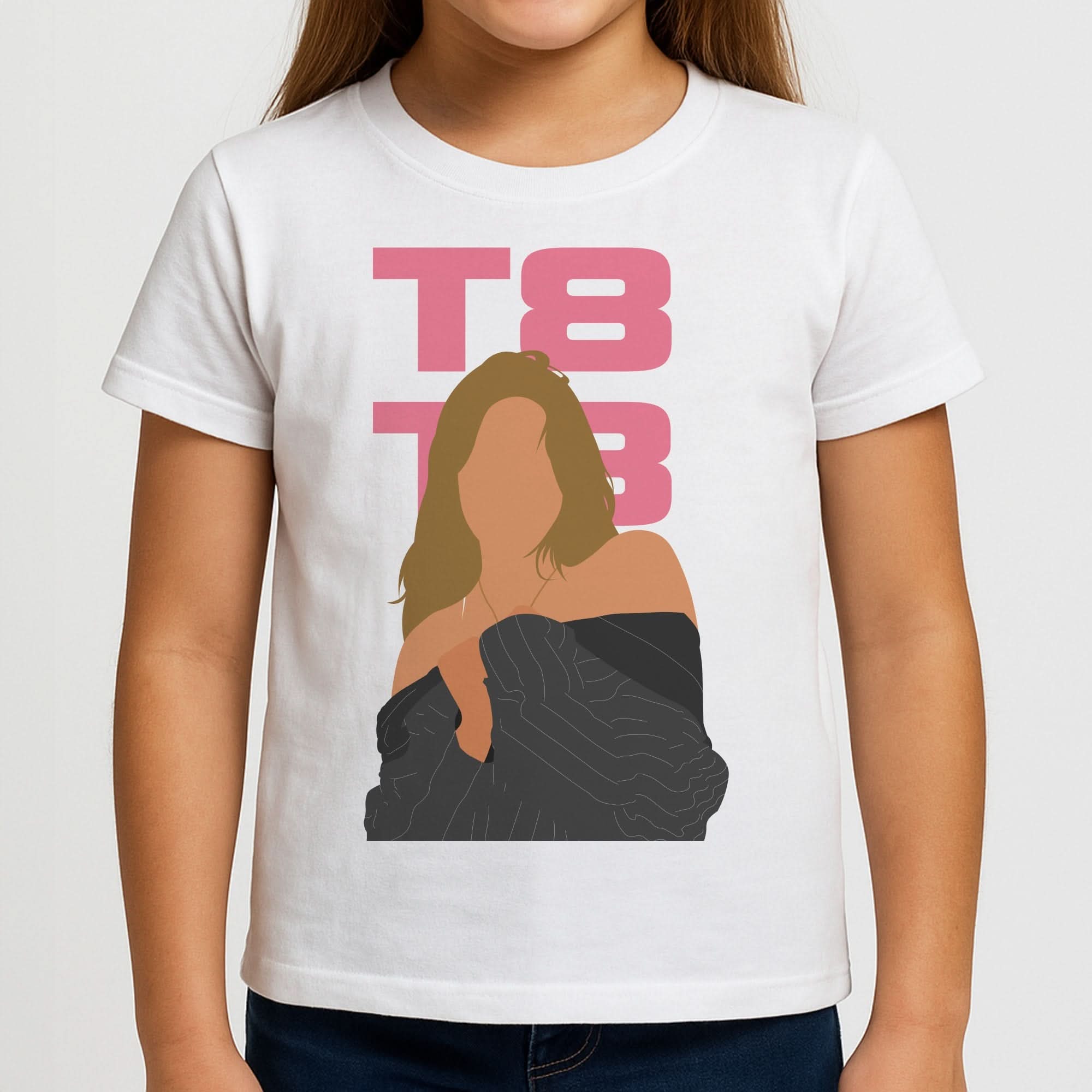 T8 Pink  Girls T-Shirt