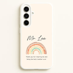 Biege Personalised Teacher Rainbow  Galaxy A56 Case