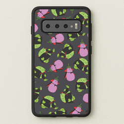 Vampire Frogs And Vegetables Pattern - Halloween Galaxy S10 Plus Case