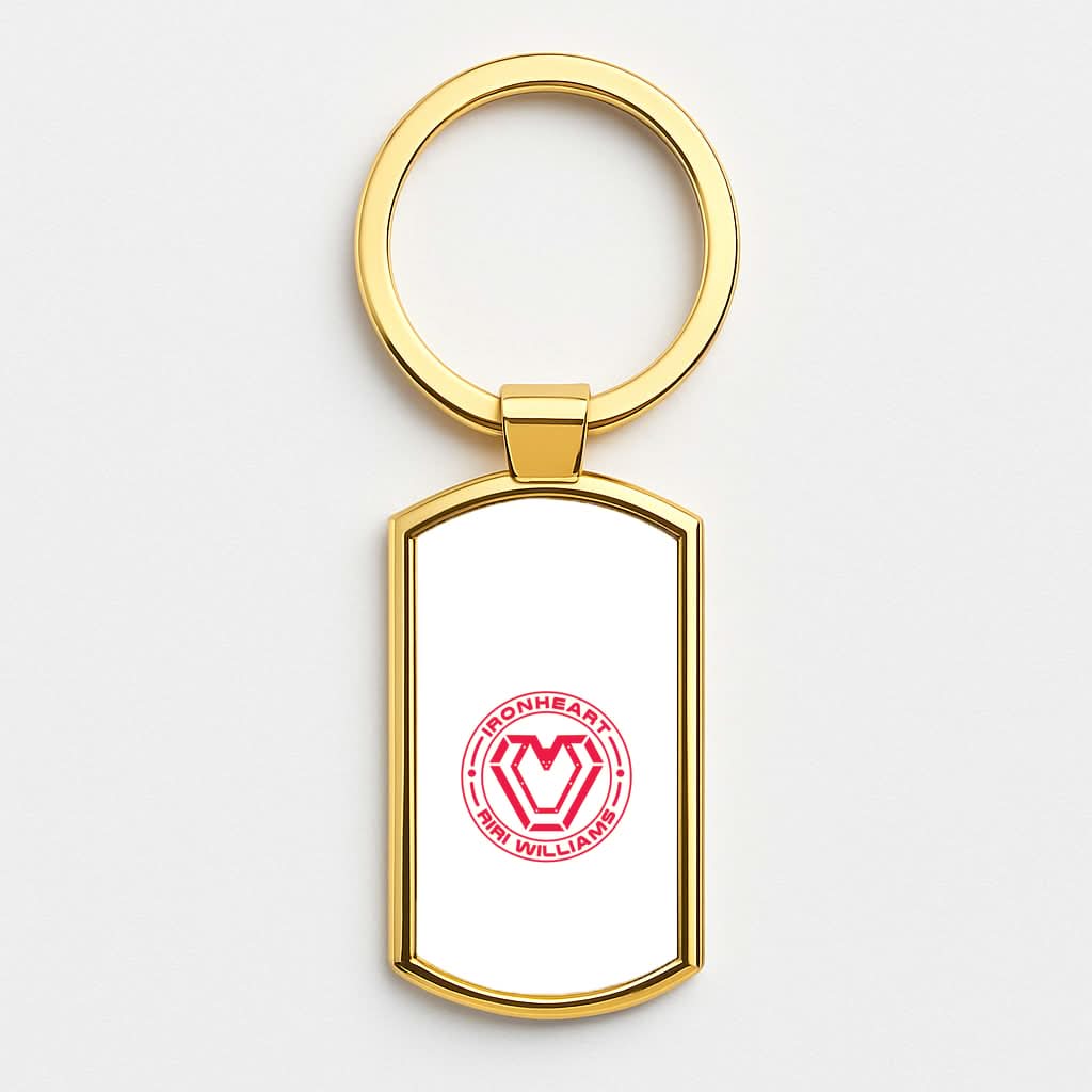 Metal Heart Riri Gold Keyring
