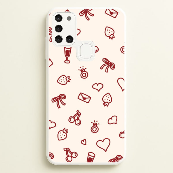 Valentines Doodles Galaxy A21s Case
