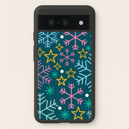 Colourful Christmas Symbols Pattern Google Pixel 8 Case