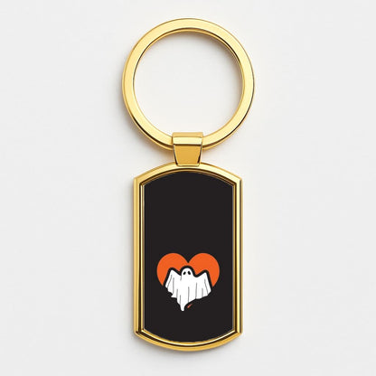Ghost Heart  Gold Keyring