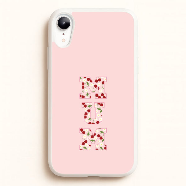 Floral Varsity Mum iPhone XR Case