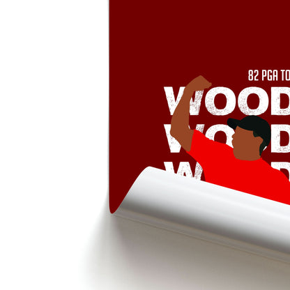 Woods Dark Red Poster