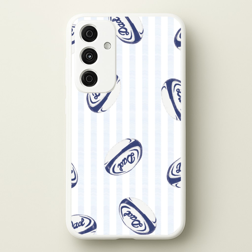 Dad Rugby Ball Pattern Galaxy A55 Case