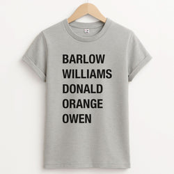 Take Band Members Names Unisex Grey T-Shirt