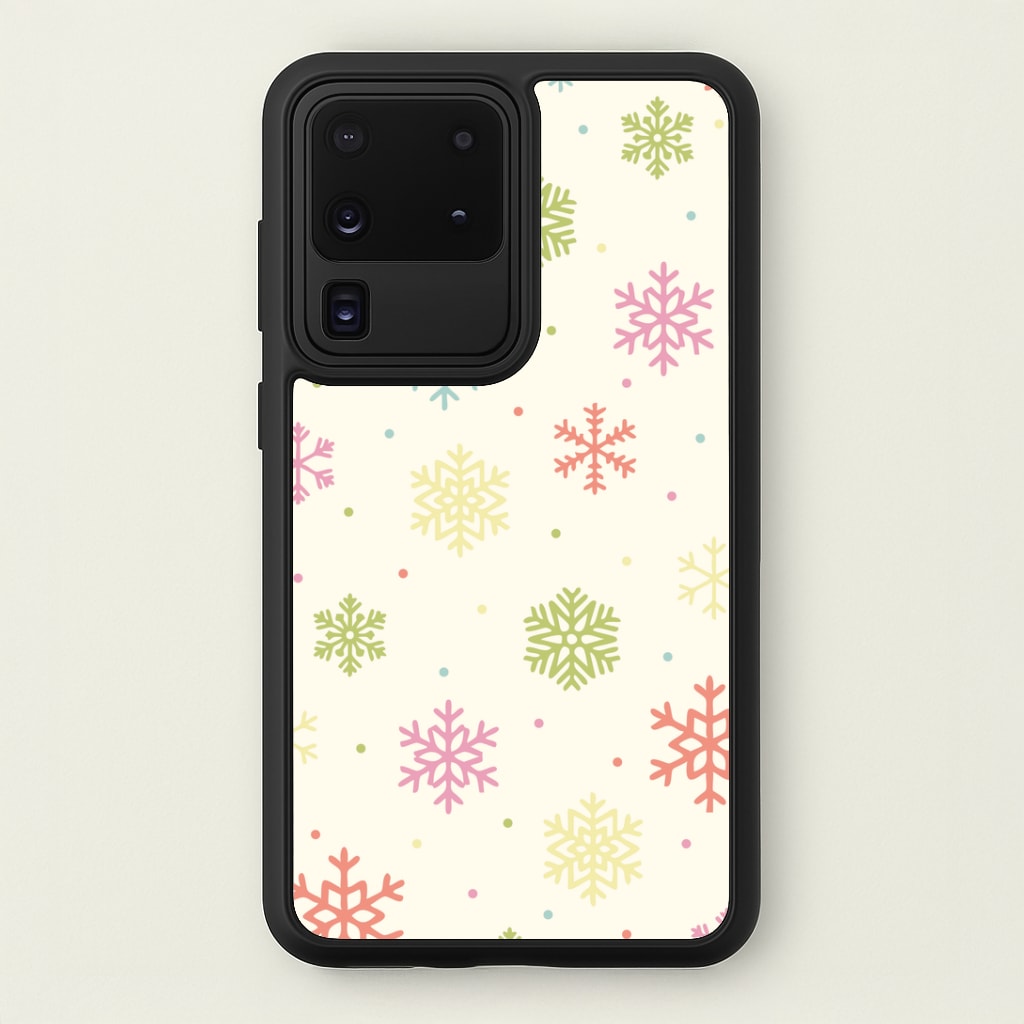 Pastel Snowflakes Pattern Galaxy S20 Ultra Case