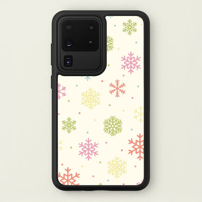 Pastel Snowflakes Pattern Galaxy S20 Ultra Case