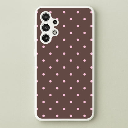 Chocolate & Strawberry Polka Dots Galaxy A13 Case