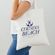 Stripes Cousin Beach Tote Bag 2