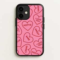 Quote Love Hearts Pattern iPhone 12 Mini Case