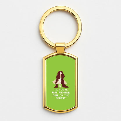 Just Another Girl Gold Keyring